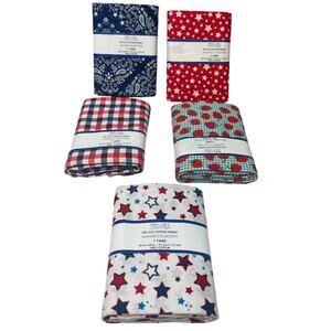 5yds New Emma & Mila USA Stars Patriotic July Cotton Quilting Fabric